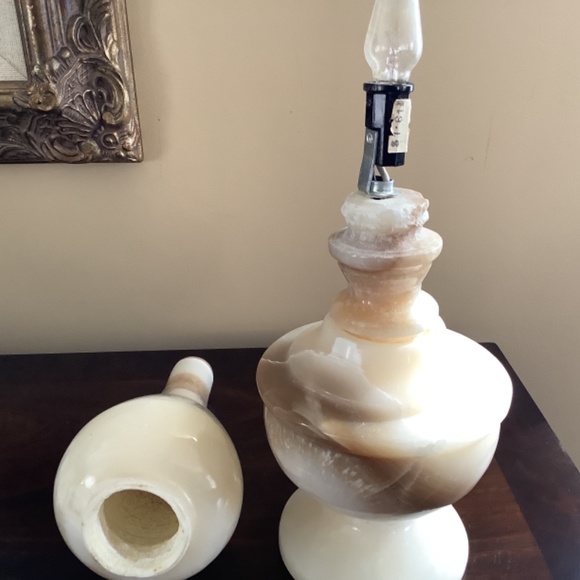 Onyx lamp vintage stone lamp - Picture 5 of 10
